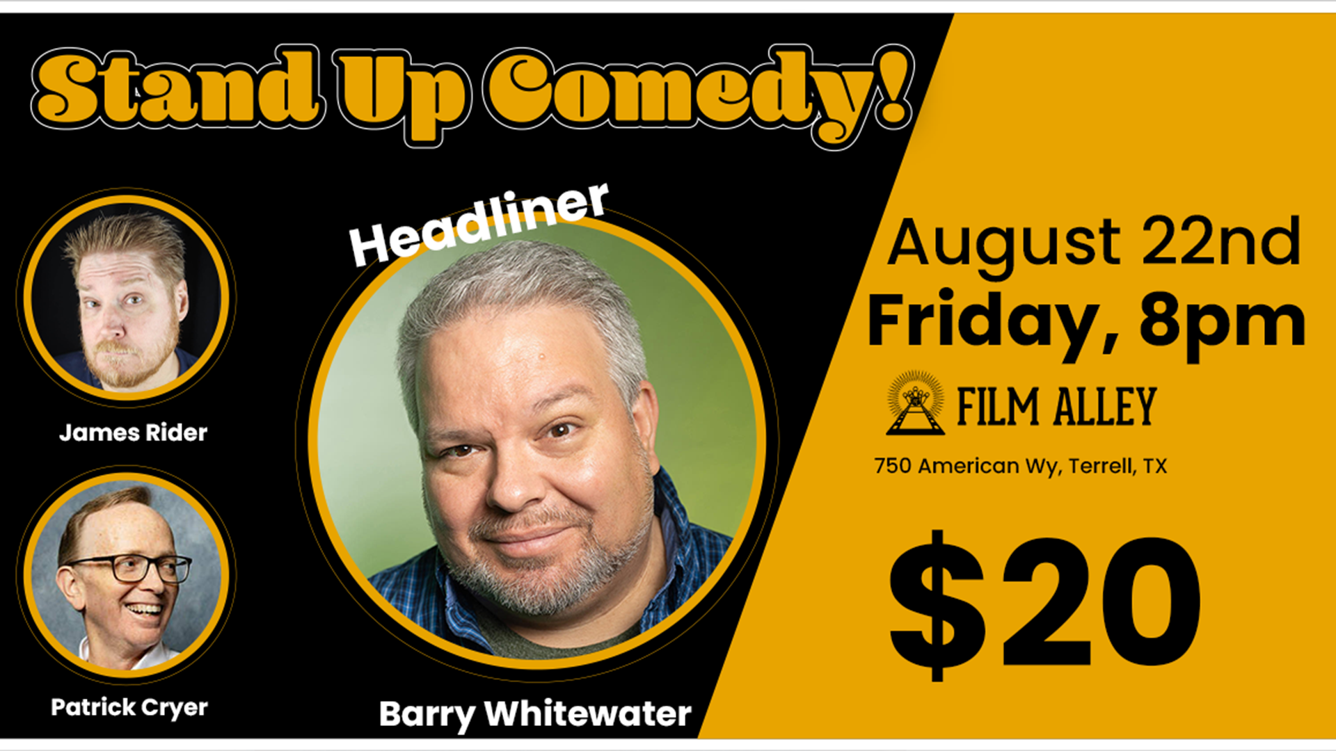 Headliner: Barry Whitewater